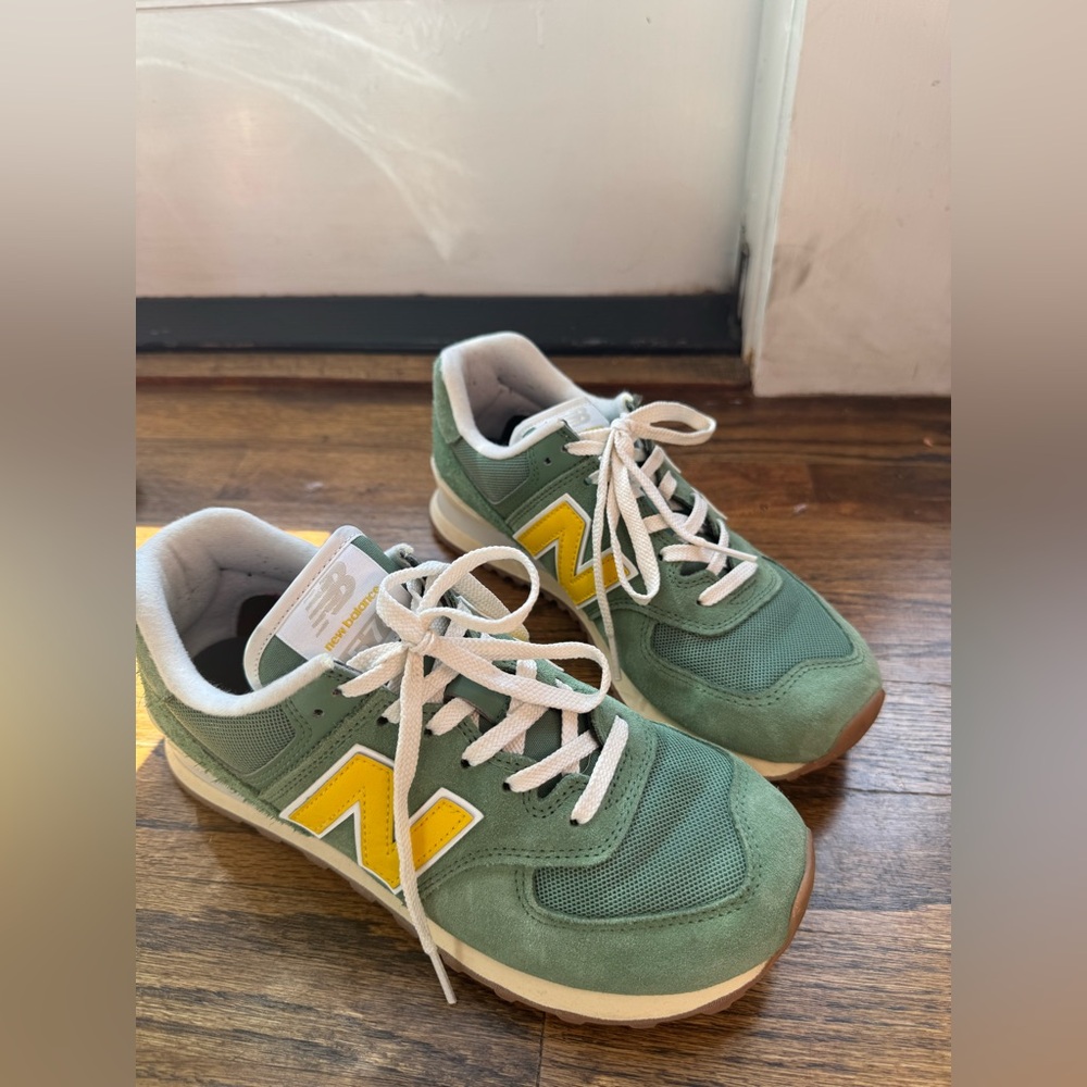 New Balance Green and Yellow Women's Athletic Sneakers